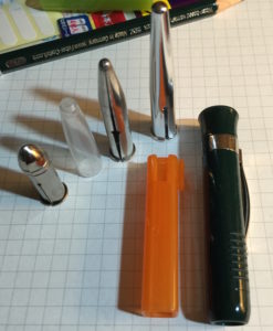 assorted pencil caps